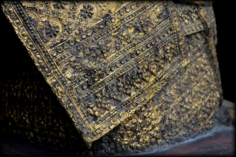 Pair Of 19C Bronze Thai Rattanakosin Buddhist Monks #HD397